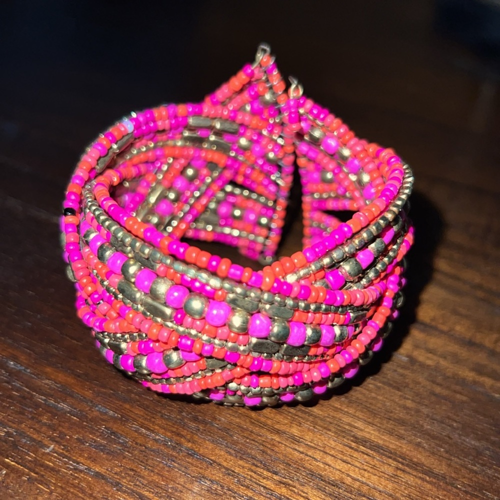 Sharp Fun Colorful Statement Bracelet! Chicos Nwot - image 5